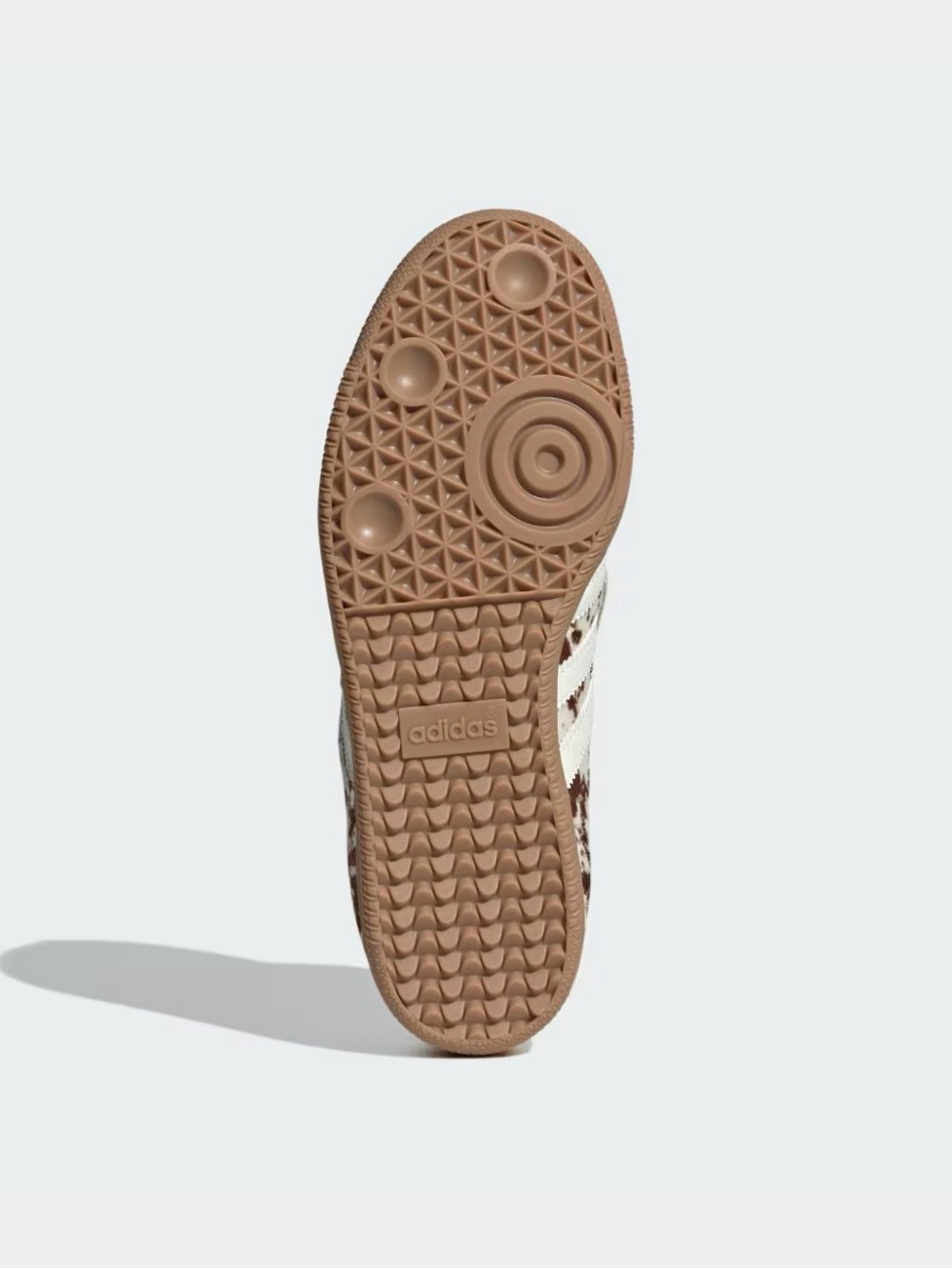 Adidas Women’s Samba Sneakers in Cream & Brown Cow Print - Picture 6 of 12